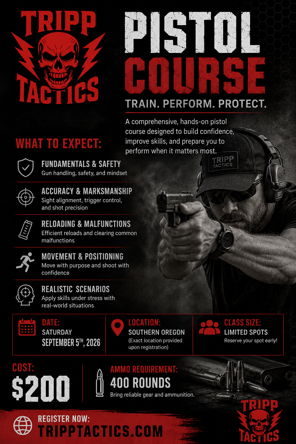 Basic Pistol Course September 12th, 2026
